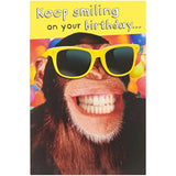 UK Greetings Bday Humour Say Cheese! greeting card featuring humorous birthday message and cheerful design, set of 40 cards