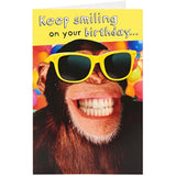 UK Greetings Bday Humour Say Cheese! greeting card, humorous birthday card with cheese theme, 40-pack, colorful design.