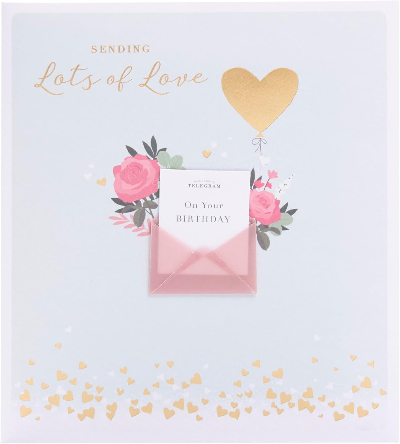 UK Greetings Bday Paper Charm greeting card featuring colorful birthday-themed paper charms and festive design.