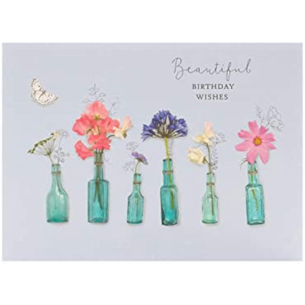 UK Greetings beautiful birthday wishes greeting card with colorful floral design for celebrating birthdays.