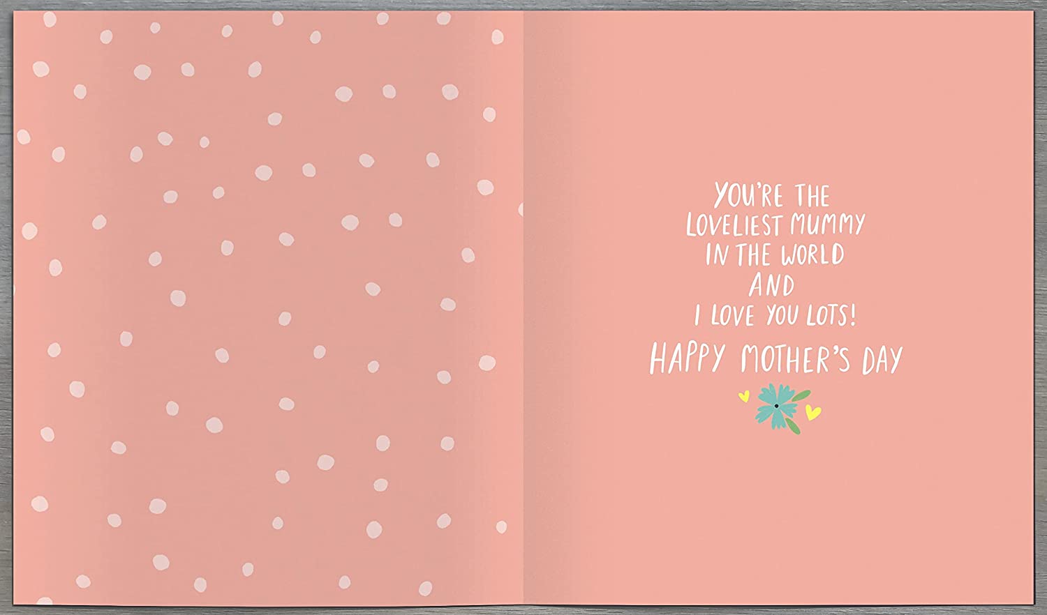 UK Greetings Best Mummy Ever! Mother's Day greeting card featuring cute "I Love You" design and heartfelt message.