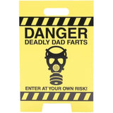 UK Greetings birthday card for dad with funny 3D sign design, featuring colorful illustrations and humorous message inside.