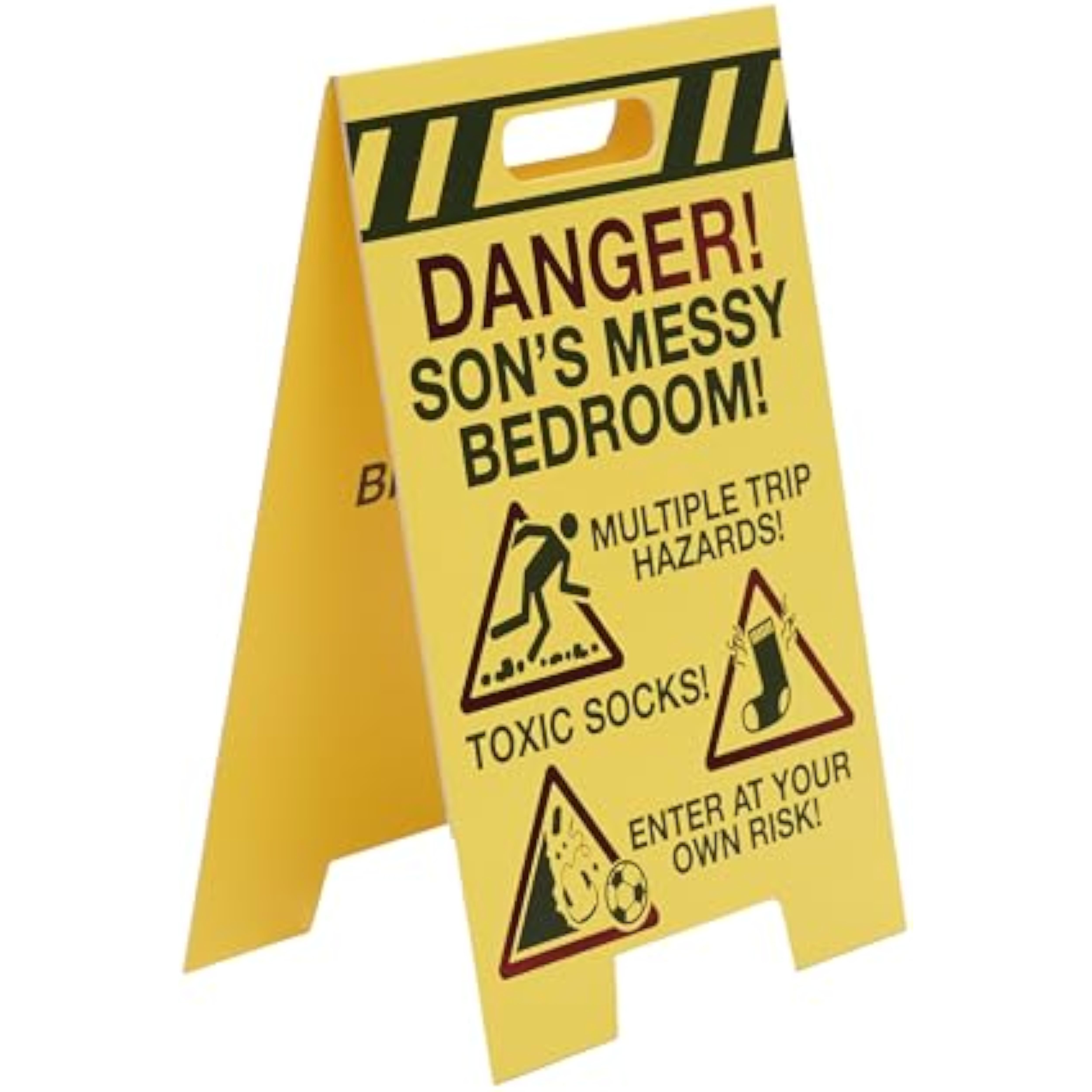 UK Greetings birthday card for dad featuring a humorous 3D sign design, perfect for celebrating special occasions.