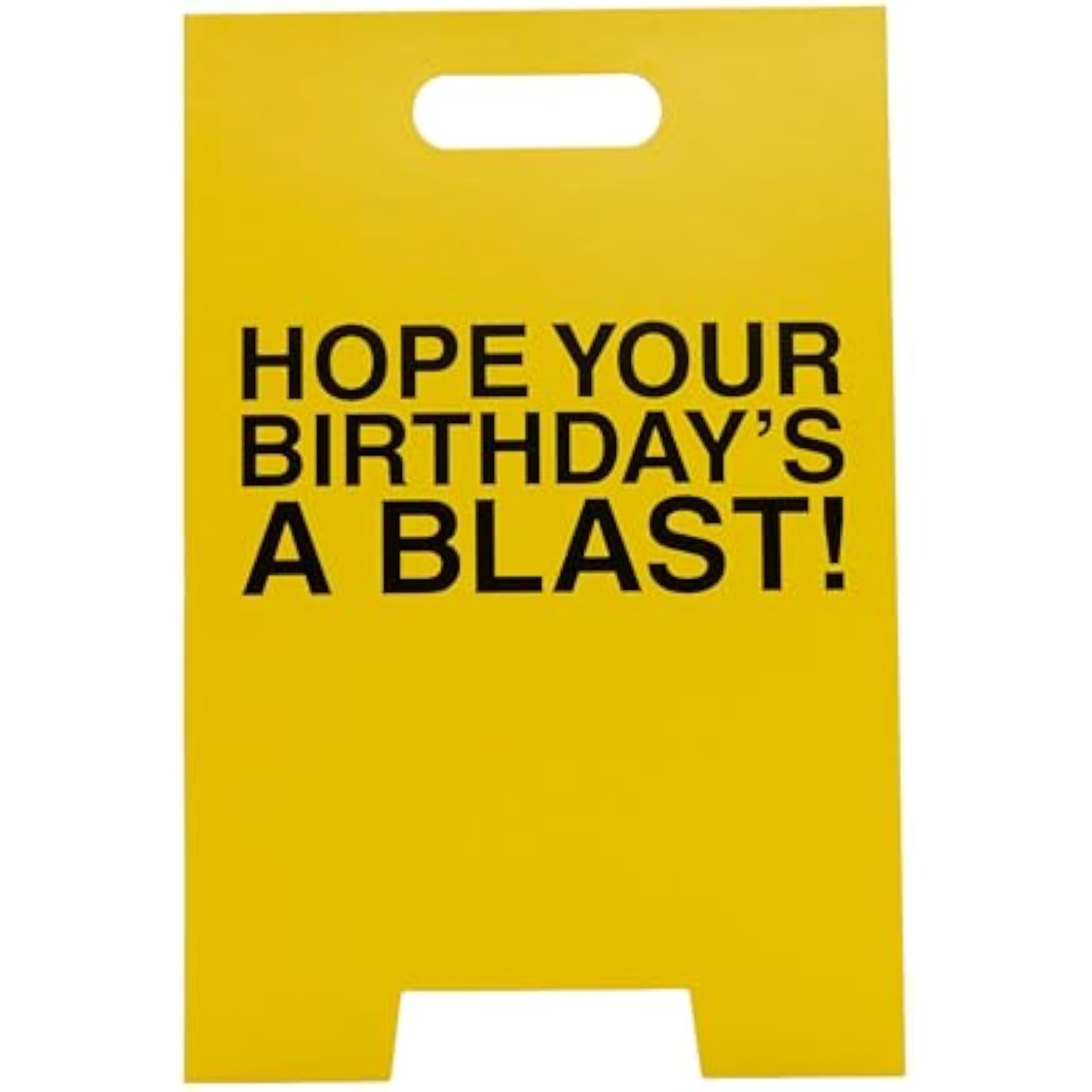 UK Greetings birthday card for dad featuring a humorous 3D sign design, perfect for celebrating birthdays with a fun touch.