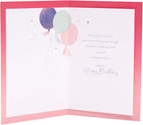 UK Greetings birthday card for granddaughter featuring a pretty pink design from the Thinking of You range.