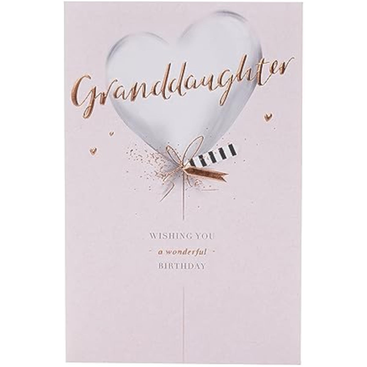 UK Greetings birthday card for granddaughter featuring a silver balloon design, perfect for celebrating her special day.