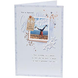 UK Greetings birthday card for grandson featuring a heartfelt design, with colorful illustrations and warm message inside.