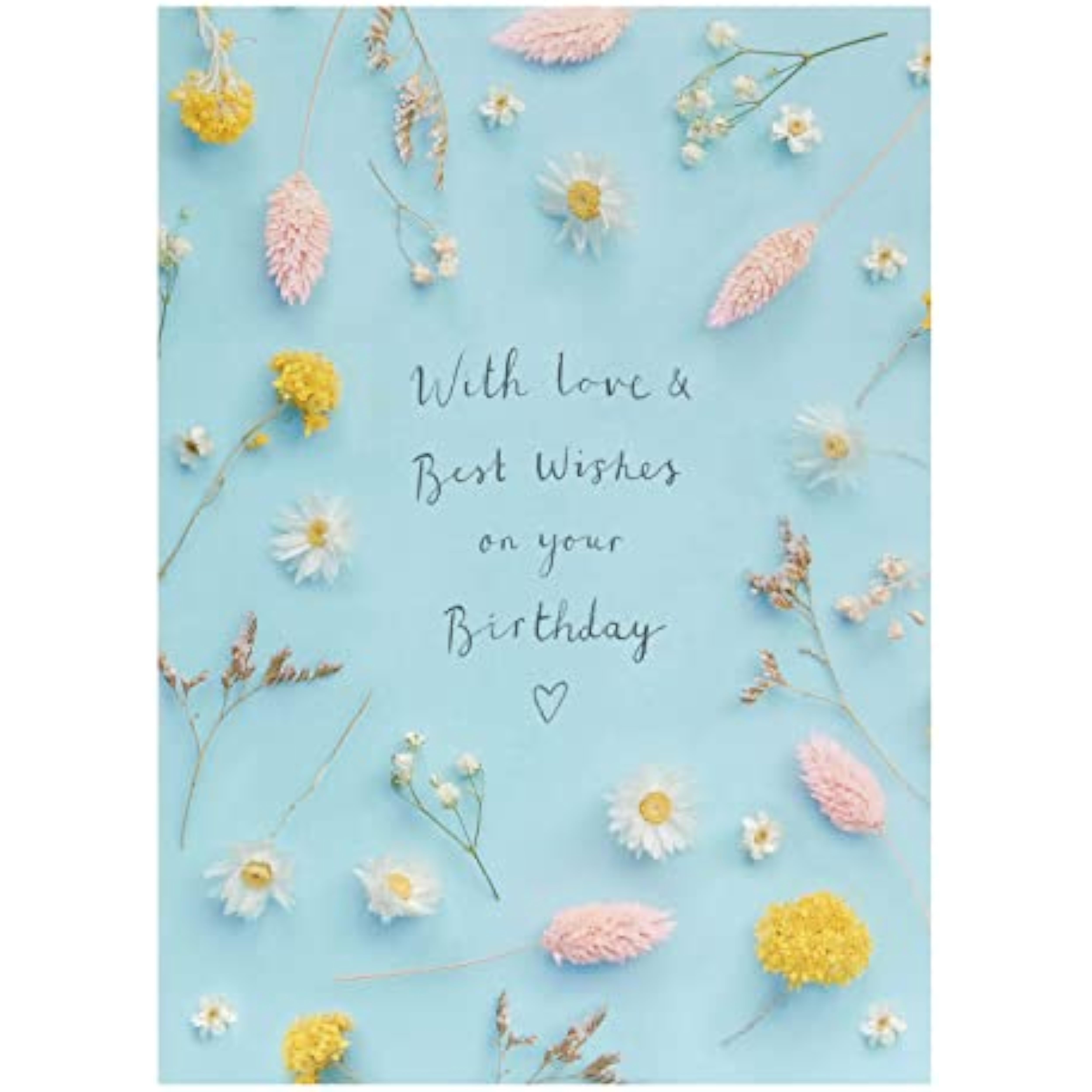 UK Greetings birthday card for her featuring a flower stem design, includes an envelope, perfect for female friends.