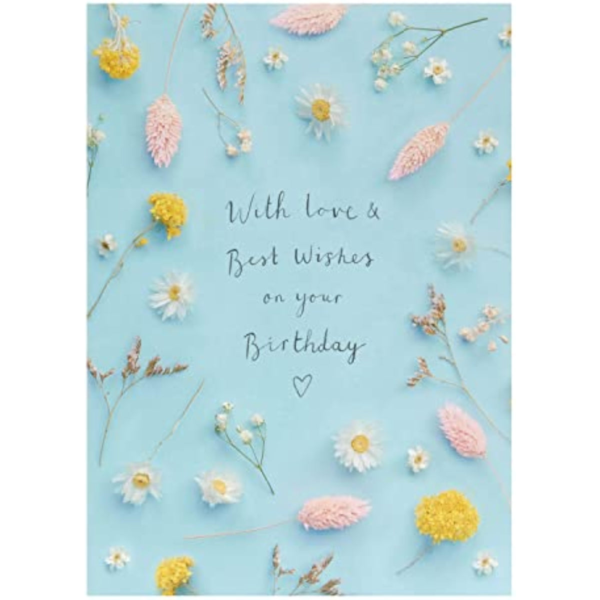 UK Greetings birthday card for her featuring a flower stem design, includes an envelope, perfect for female friends.