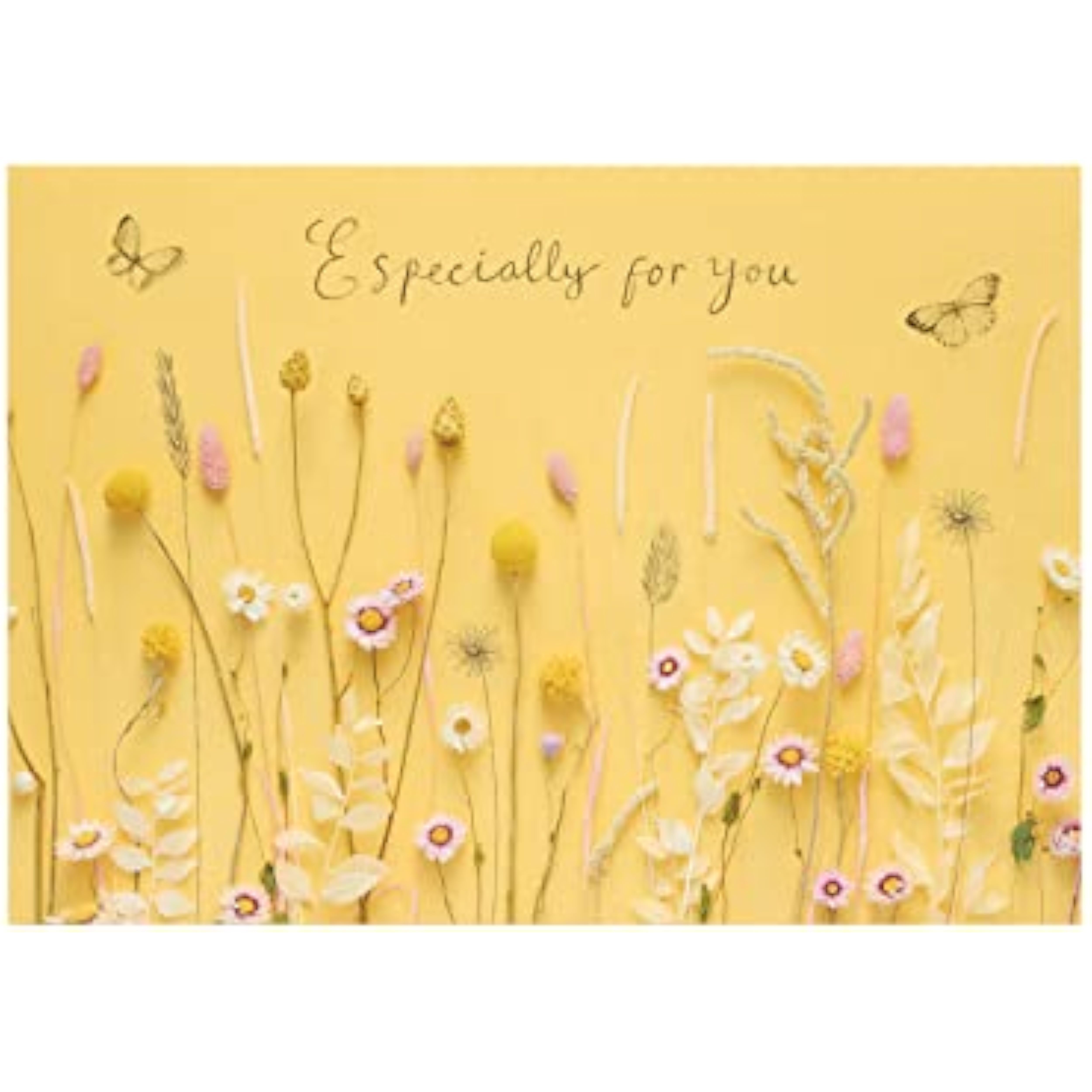 UK Greetings birthday card for her featuring a warm flower design, includes envelope, perfect for female friends.