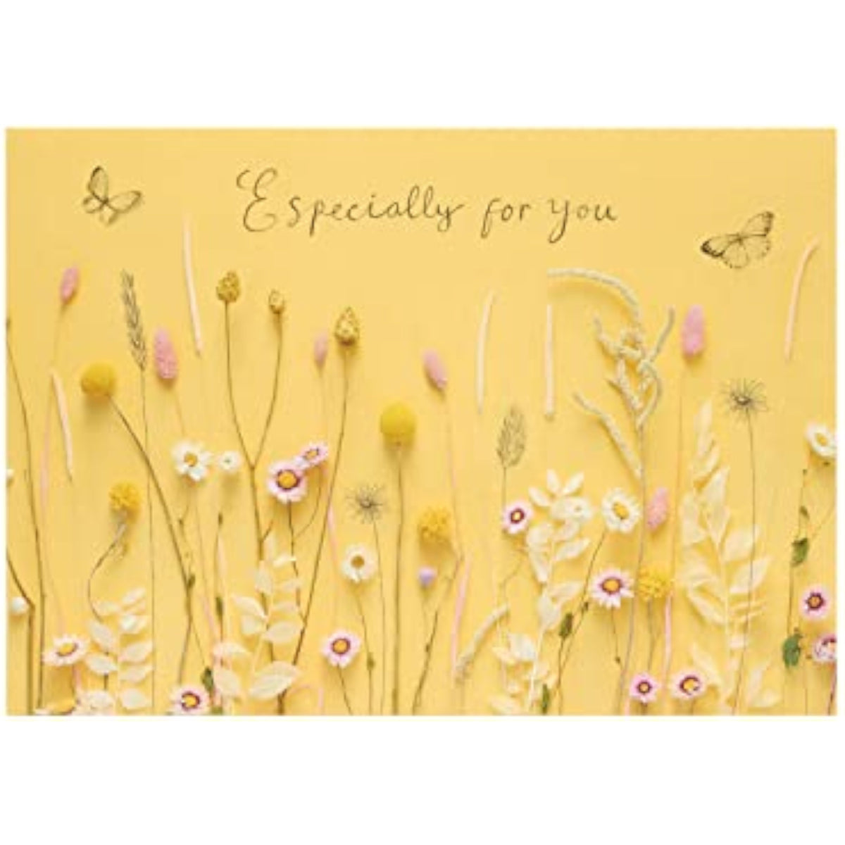 UK Greetings birthday card for her featuring a warm flower design, includes envelope, perfect for female friends.