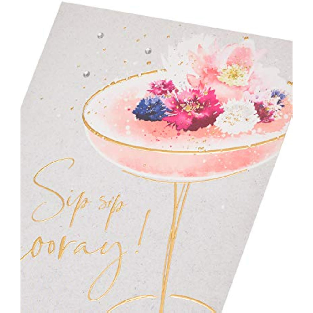 UK Greetings birthday card for her, a friendship celebration greeting card featuring colorful designs and heartfelt message.