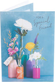 UK Greetings birthday card for her featuring a floral vase design, perfect for friends and special occasions.