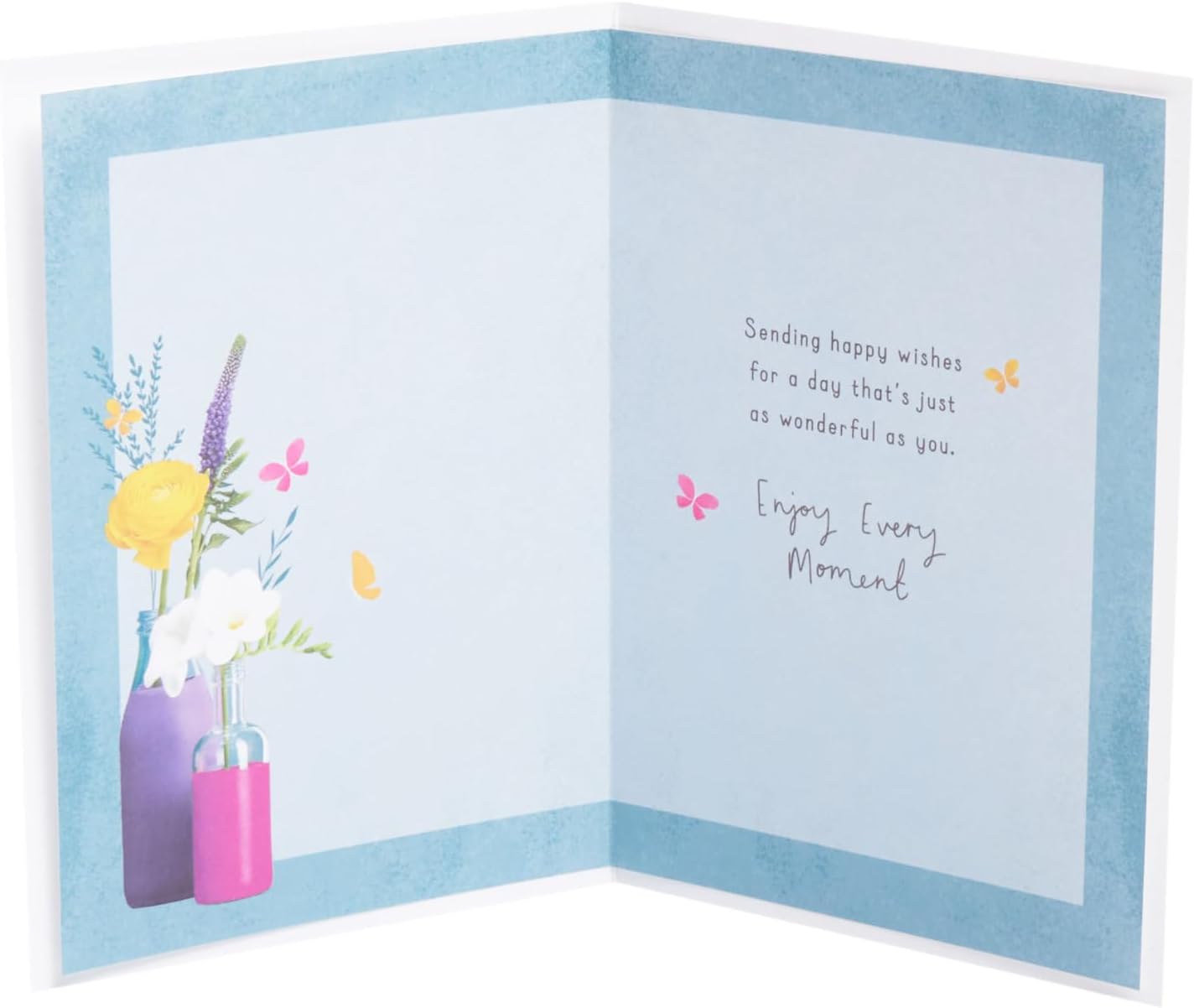 UK Greetings birthday card for her featuring a floral vase design, perfect for friends and special occasions.