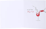 UK Greetings birthday card for her featuring a funny wine design, perfect for friends celebrating birthdays.