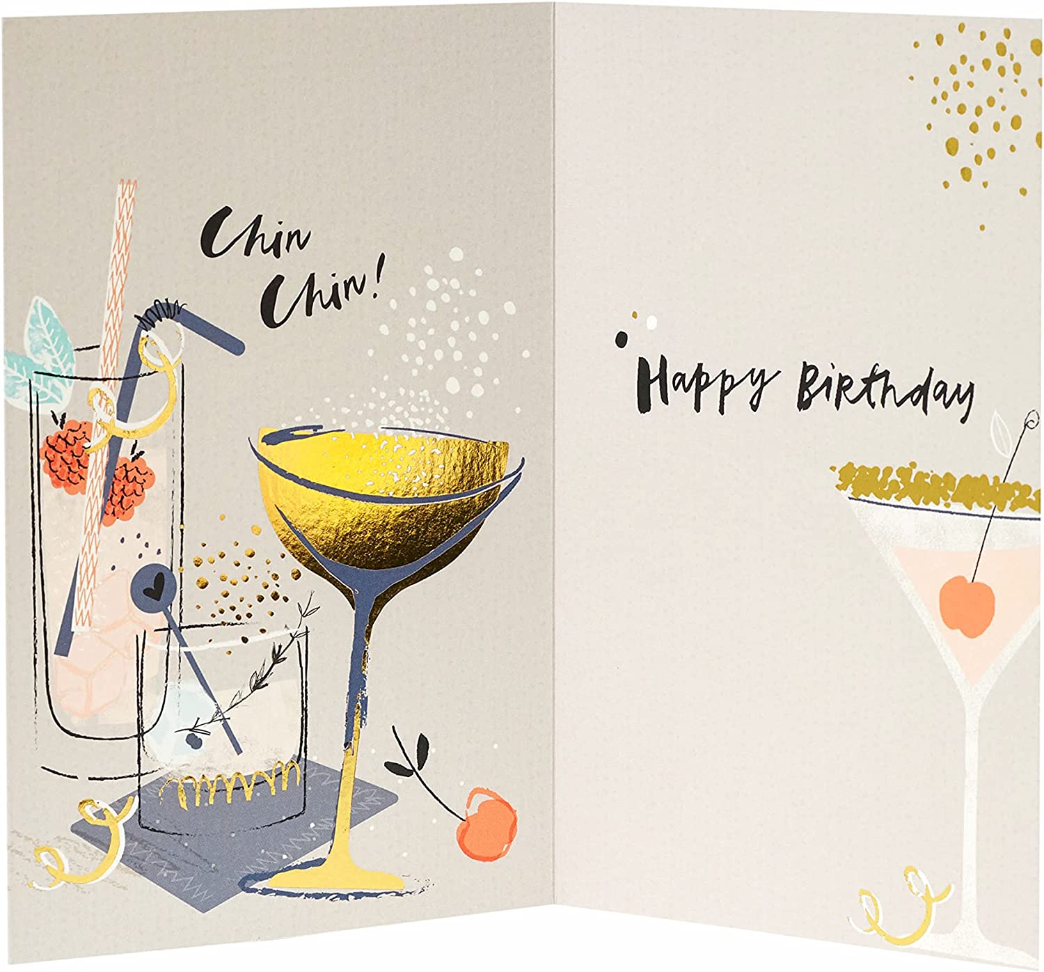UK Greetings birthday card for her featuring bubbly champagne design, perfect for celebrating with friends.
