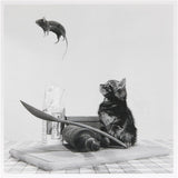 UK Greetings birthday card featuring a playful cat and mouse design, perfect for him, her, or a friend.