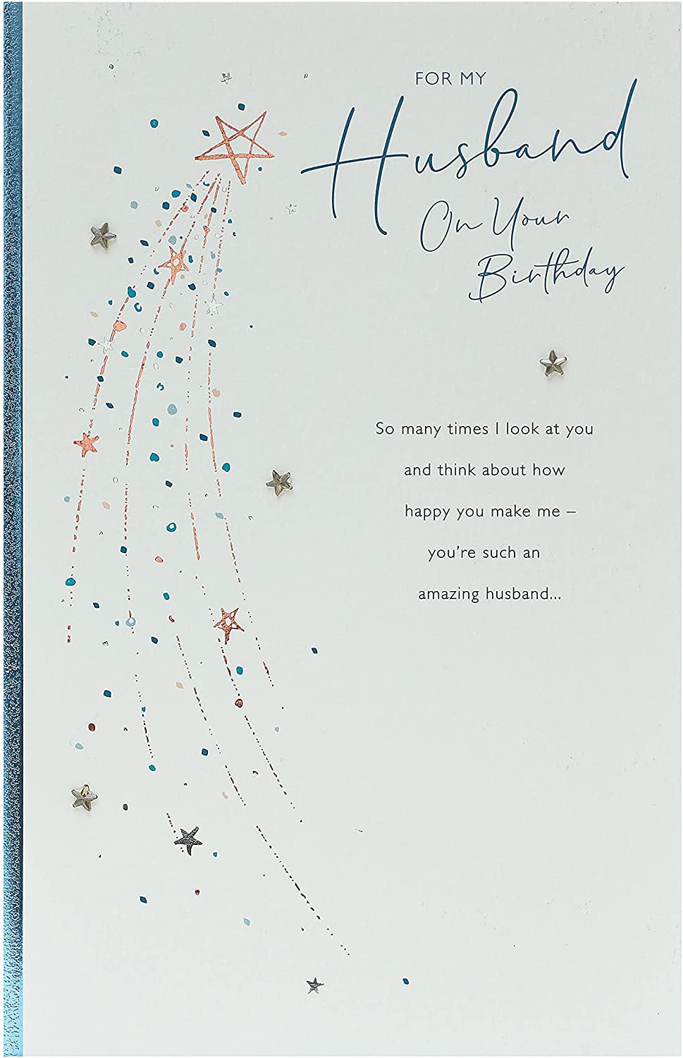 UK Greetings birthday card for husband featuring loving words, ideal for celebrating special occasions with heartfelt messages.