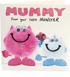 UK Greetings birthday card for Mummy featuring a little monster design, perfect for celebrating mom's special day.