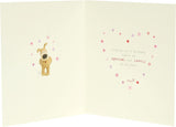 UK Greetings Boofle birthday card featuring a big flower balloon design for nieces, with colorful floral illustrations and cheerful text.