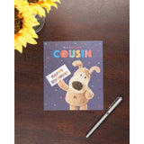 UK Greetings Boofle birthday card for cousin featuring a cute design, perfect for sending warm birthday wishes.