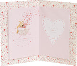 UK Greetings Boofle birthday card for daughter featuring a cute design and envelope, with a big present illustration.