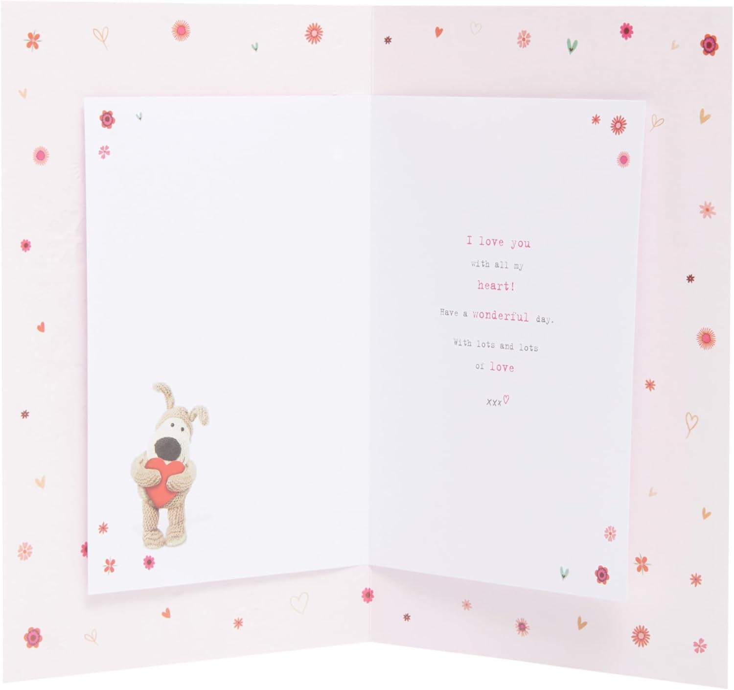 UK Greetings Boofle birthday card for girlfriend with a cute design, featuring colorful illustrations and cheerful greeting imagery.