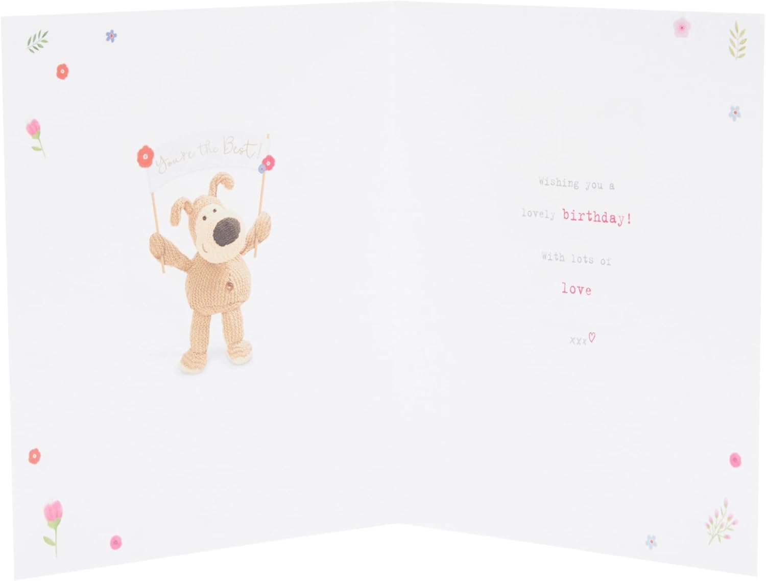 UK Greetings Boofle birthday card for sister featuring a cute, colorful design with cheerful illustrations.