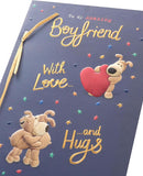 UK Greetings Boofle Boyfriend birthday card featuring colorful illustration of Boofle character and cheerful design.
