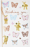 UK Greetings Boofle colorful butterflies birthday card featuring vibrant butterfly illustrations and cheerful design.
