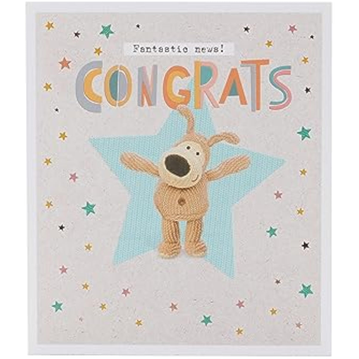 UK Greetings Boofle congratulations greeting card for him, her, or friend with a cute design, perfect for celebrating special occasions.