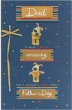 UK Greetings Boofle Father's Day card for dad, colorful greeting card featuring Boofle character, suitable for Father's Day celebrations.
