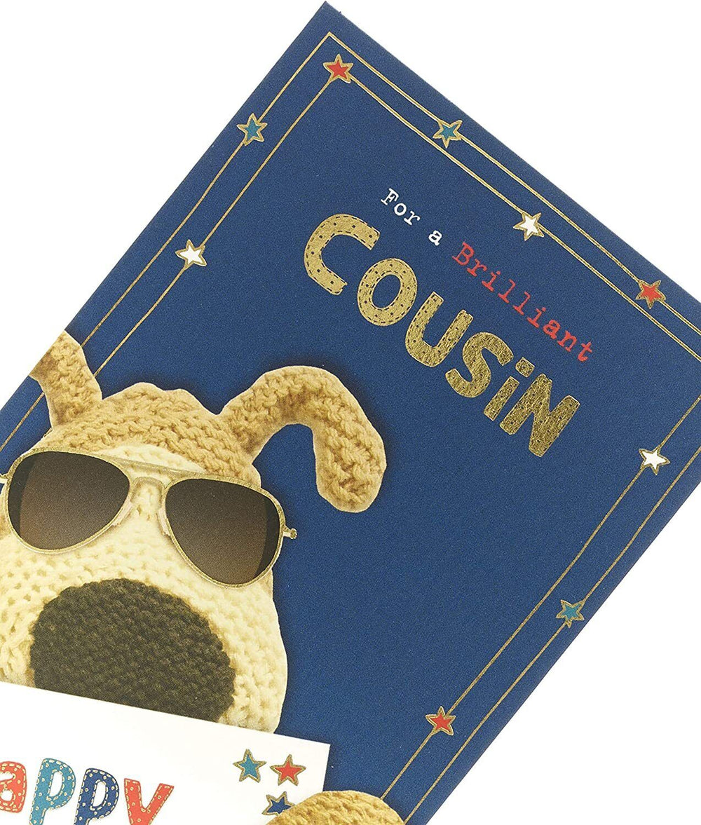 UK Greetings Boofle birthday card featuring colorful illustrations and cheerful design for a cousin’s special occasion.