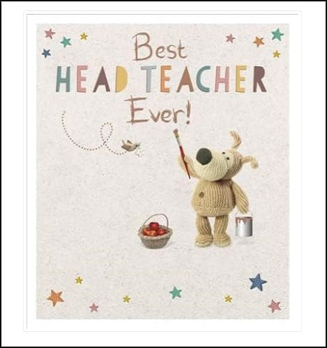 UK Greetings Boofle Head Teacher Thank You Card featuring a cute Boofle character, ideal for expressing appreciation to head teachers.
