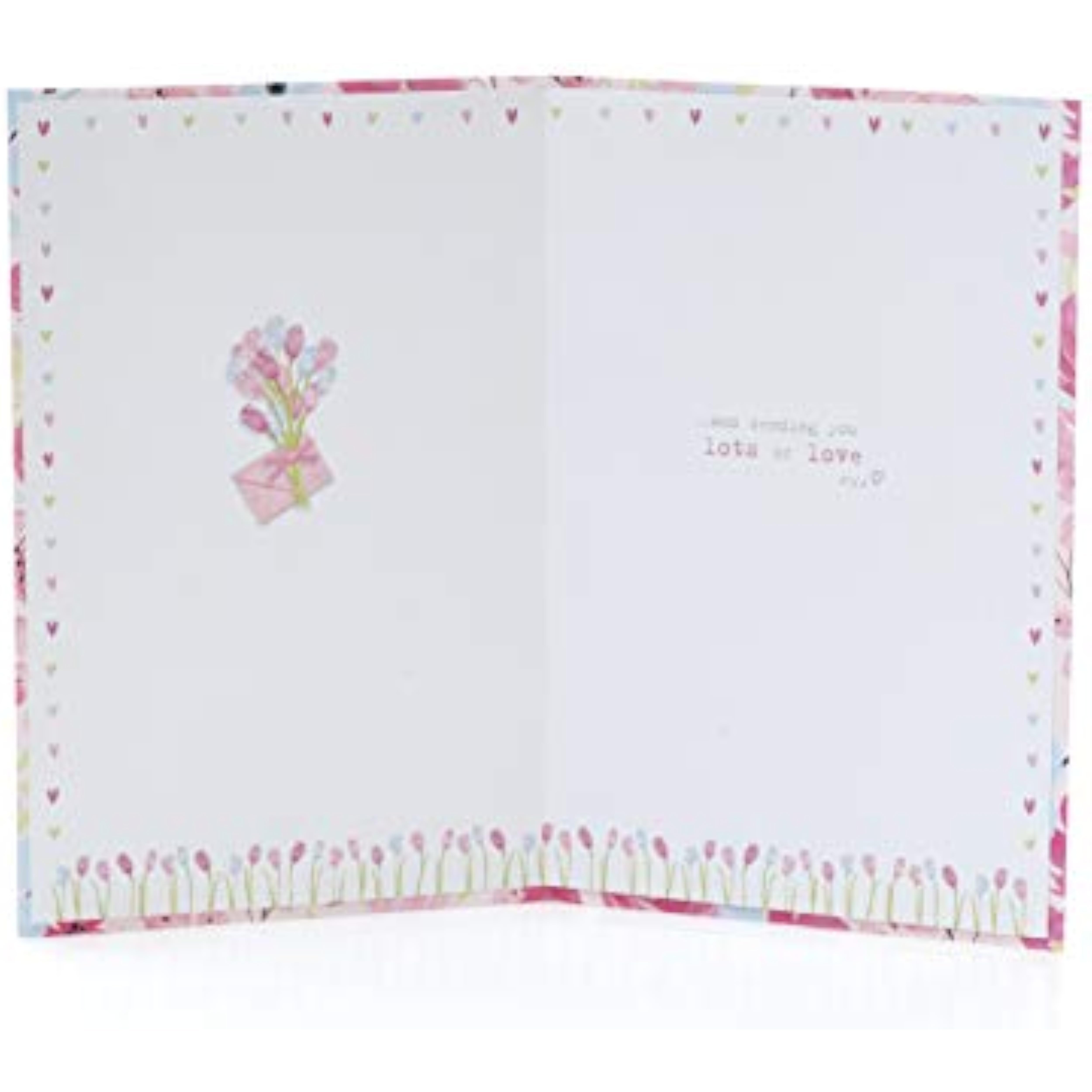 UK Greetings Boofle Mum from Both of Us Mother’s Day card featuring colorful floral design and cute Boofle character illustration.