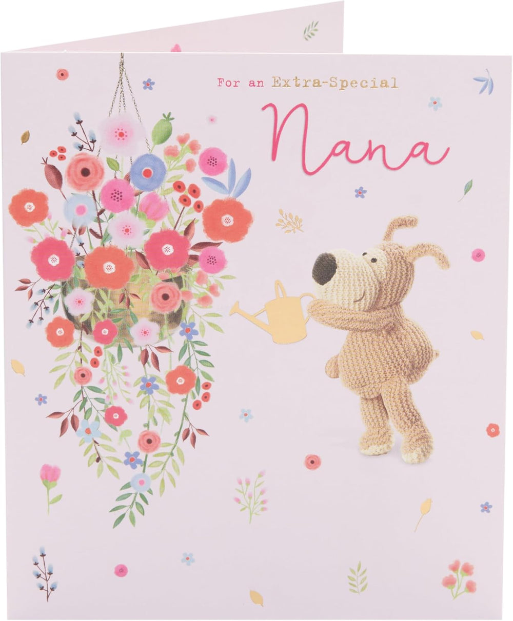 UK Greetings Boofle Nana birthday greeting card with colorful illustrations and cheerful design for celebrating Nana's special day