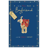 UK Greetings Boofle birthday greeting card featuring colorful illustrations and cheerful message for the best boyfriend.