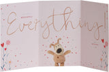 UK Greetings Boofle Wife Anniversary Card featuring cute Boofle character with floral design and heartfelt message for special occasions