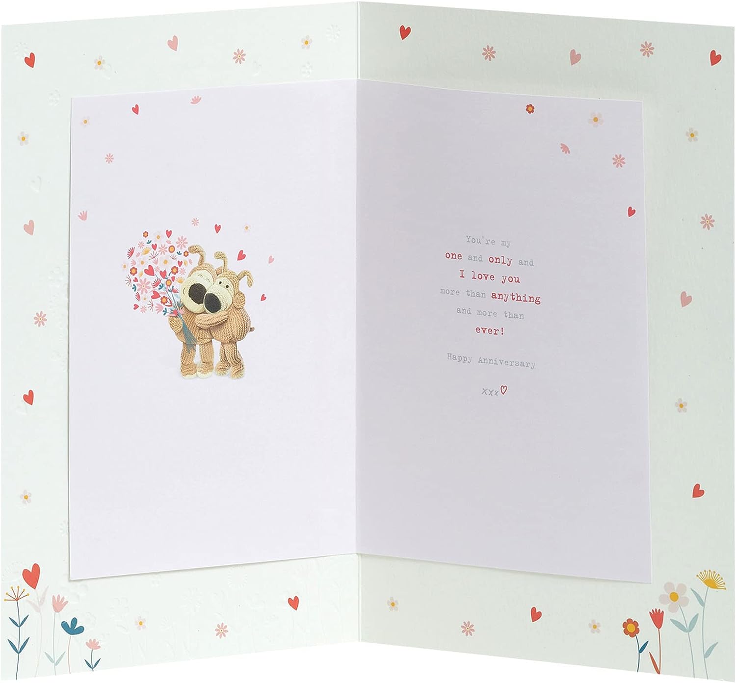 UK Greetings Boofle wife anniversary greeting card with envelope featuring a cute design and charming illustration.