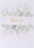 Set of UK Greetings botanical designs thank you cards, 10-pack, featuring floral illustrations on greeting cards for expressing gratitude.