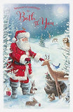UK Greetings Both of You Santa Christmas Card featuring festive holiday design, perfect for sending seasonal greetings.