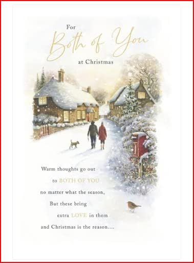 UK Greetings traditional Christmas greeting card for Both of You, featuring festive holiday design and heartfelt message.