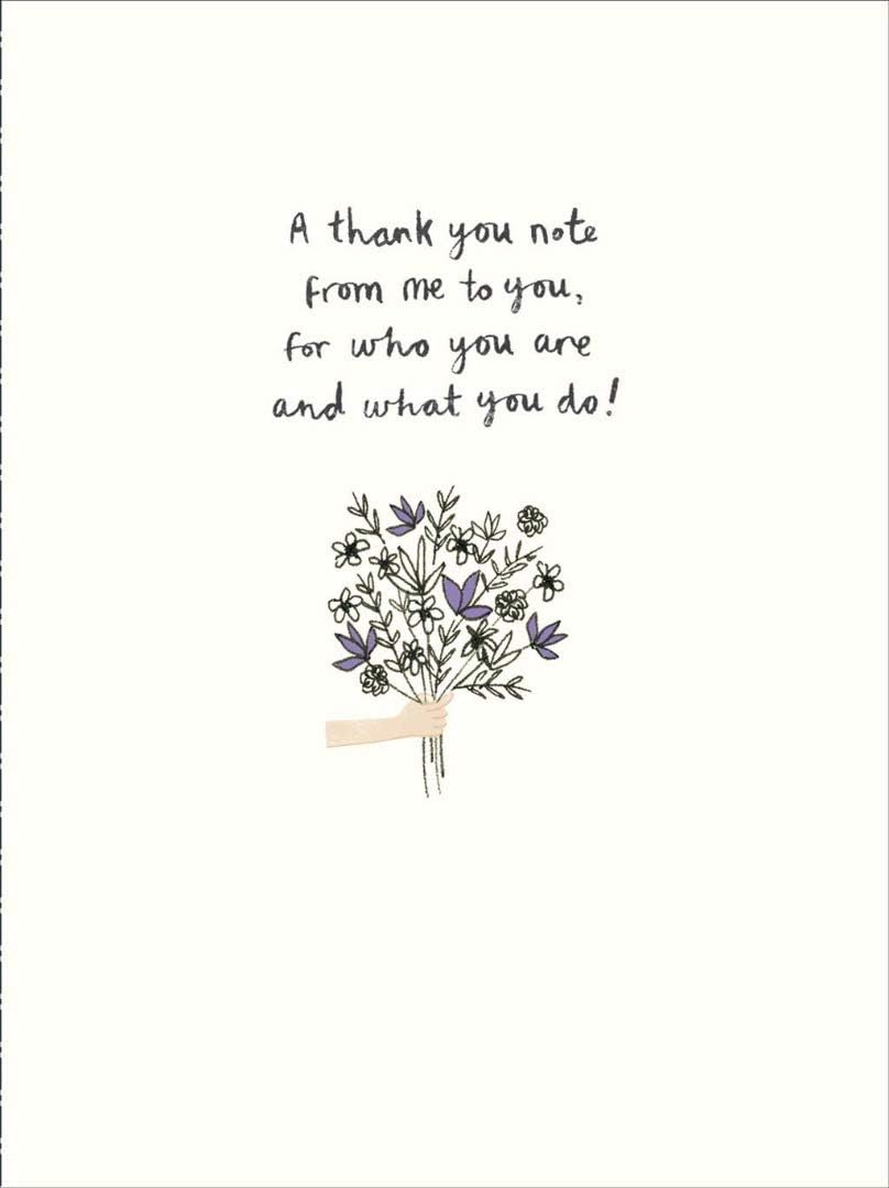 UK Greetings thank you card featuring a bouquet of wildflowers design, perfect for expressing gratitude with a floral greeting card.