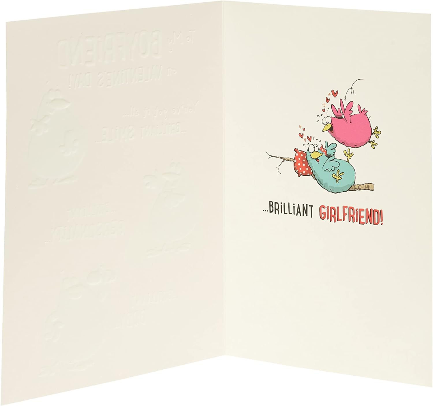 UK Greetings boyfriend Valentine's Day card featuring humorous "You've Got It All" message, designed for celebrating love.