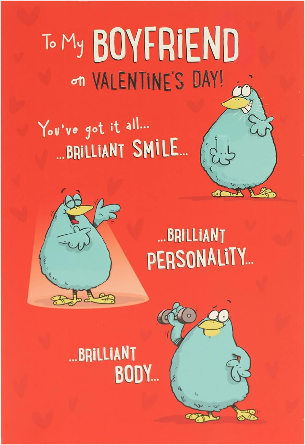 UK Greetings funny Valentine's Day card for boyfriend featuring playful design and romantic message "You've Got It All!"