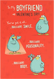 UK Greetings funny Valentine's Day card for boyfriend featuring playful design and romantic message "You've Got It All!"