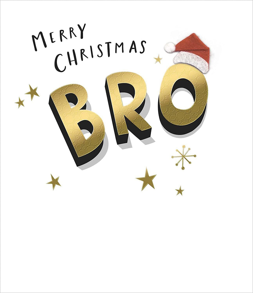 UK Greetings Bro Special Christmas Card featuring festive holiday design and heartfelt messages, perfect for brother gift-giving.