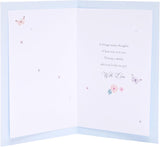 UK Greetings butterflies design niece birthday card featuring colorful butterfly illustrations on a cheerful greeting card.