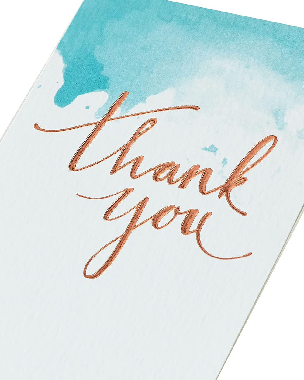 UK Greetings calligraphy thank you card featuring elegant handwritten-style lettering on a greeting card.