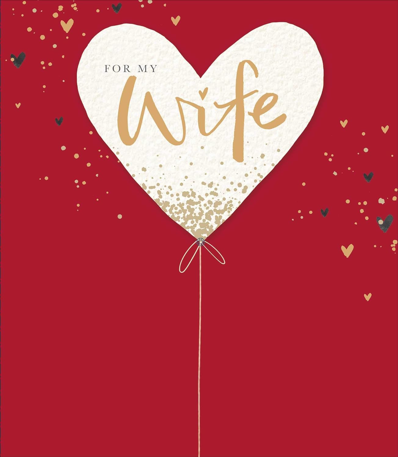 UK Greetings Carlton Valentine's Day greeting card for wife, embellished with romantic design and heartfelt message.